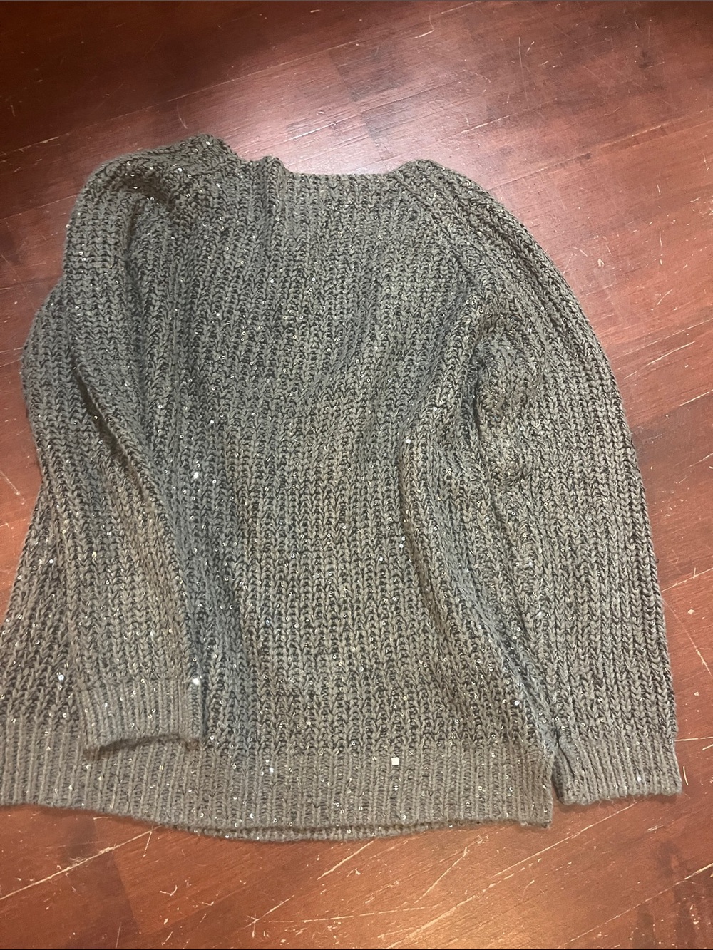 Glitter Lover’s Bundle Women's Mixed-Knit Crewneck Sweaters- Black and Gray - Picture 6 of 10